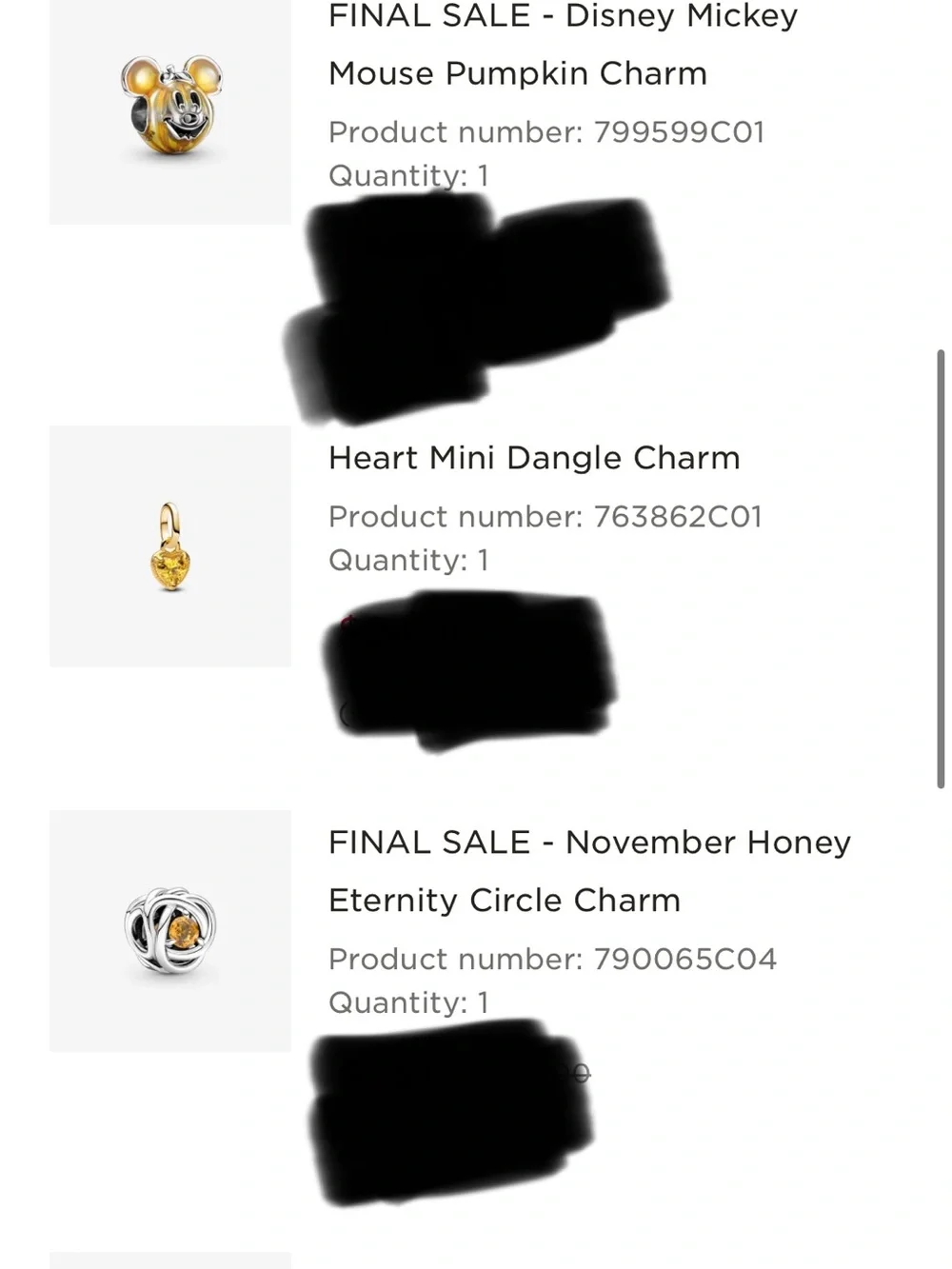 Pandora Heart Mini Dangle Charm
